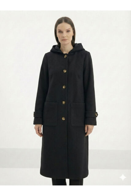 Vivezza Kapşonlu Kaşe Tunik 7049-01 Siyah - 1