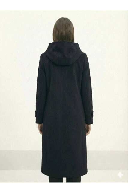 Vivezza Kapşonlu Kaşe Tunik 7049-01 Siyah - 8