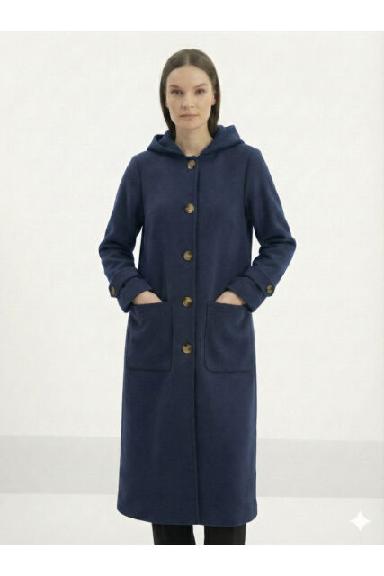 Vivezza Kapşonlu Kaşe Tunik 7049-02 Lacivert - 5