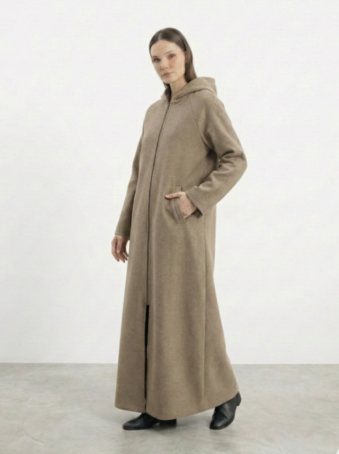 Vivezza Kaşe Manto 7054-04 BEJ - 1