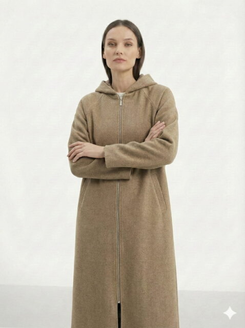 Vivezza Kaşe Manto 7054-04 BEJ - 3