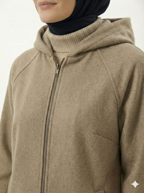 Vivezza Kaşe Manto 7054-04 BEJ - 2