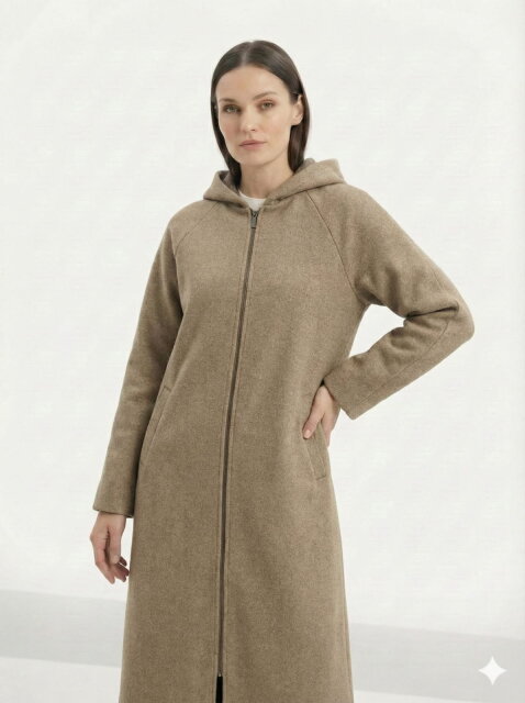 Vivezza Kaşe Manto 7054-04 BEJ - 4