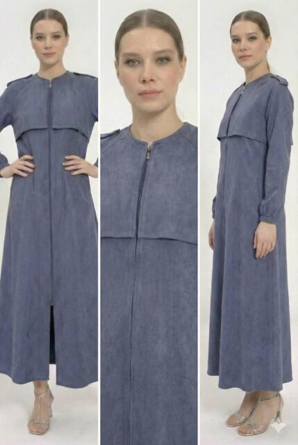 Vivezza Yakalı Fermuarlı Modal Ferace 7020-04 Lacivert - 1